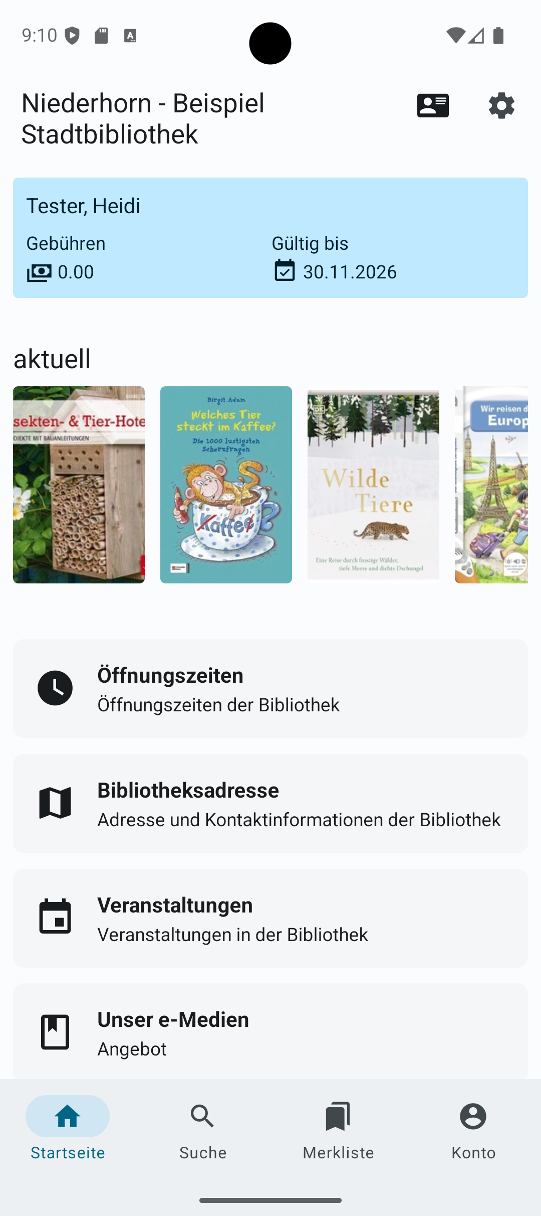 Startseite Bibliothek